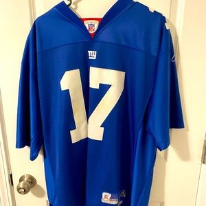 Reebok AUTHENTIC New York Giants Plaxico Burress jersey - LARGE Blue